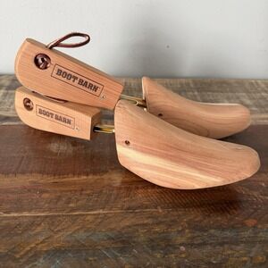 Boot Barn Western Wooden Shoe Trees Hard Wood Size Medium Burned Logo Cowboy